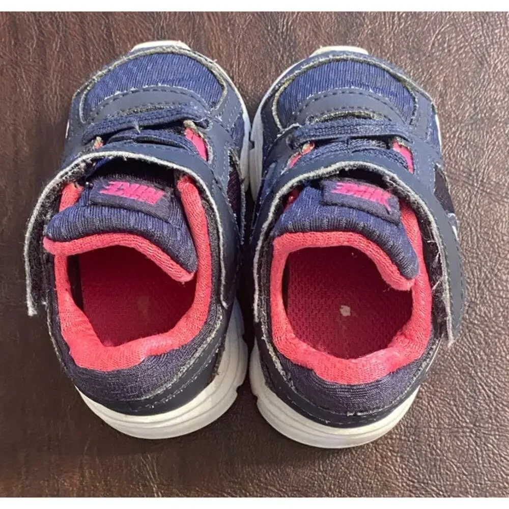 Nike‎ Toddler Girls Sneakers Black Pink White Size 3C Baby Shoes Playground - Picture 8 of 8